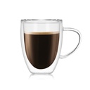Double Wall Clear Borosilicate Glass Coffee Mugs Cup